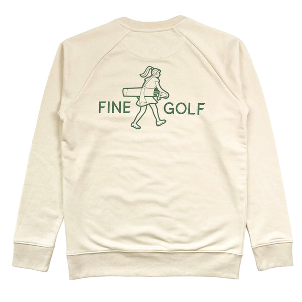 NEW Fine Golf - The Golf Girl Crewneck Sweatshirt Natural