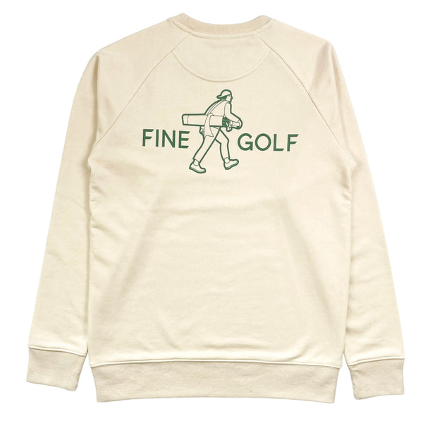 NEW Fine Golf - Looper Man Crewneck Sweatshirt Natural