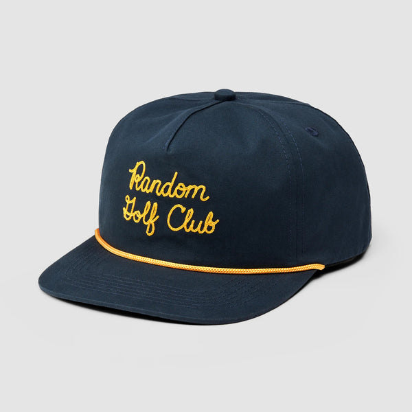 Random Golf Club Chainstitch Mid Crown Rope Hat - Navy