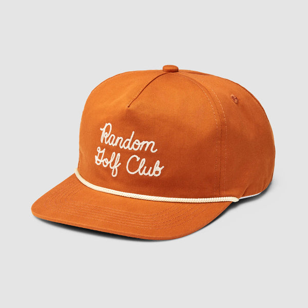 Random Golf Club Chainstitch Mid Crown Rope Hat - Orange