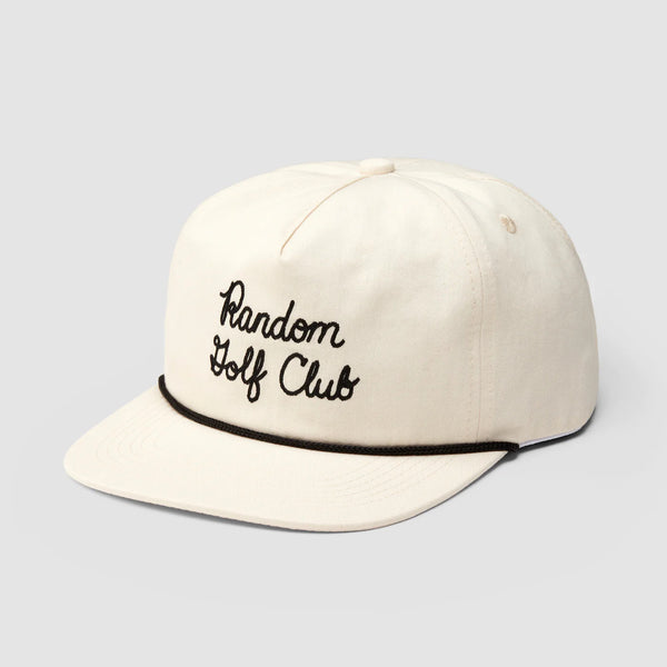 Random Golf Club Chainstitch Mid Crown Rope Hat - Off white