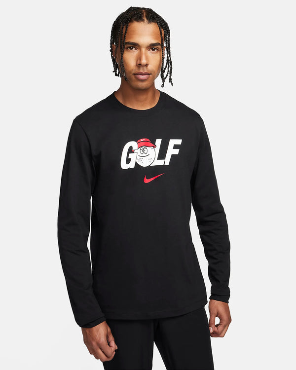 Nike Men's Long Sleeve Golf T-Shirt - Black