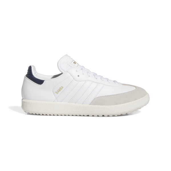 adidas Samba Golf Shoes - White/Collegiate Navy