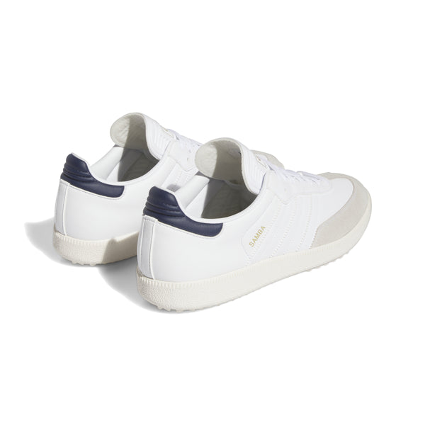 adidas Samba Golf Shoes - White/Collegiate Navy