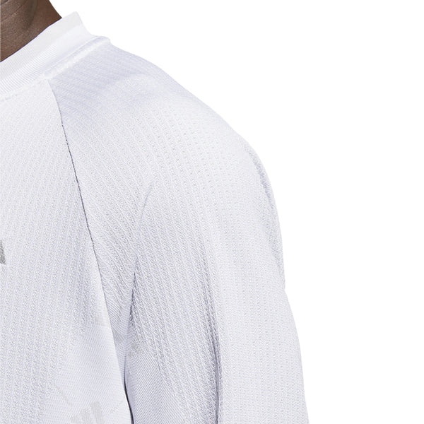 adidas Golf Ultimate365 Tour Primeknit Long Sleeve Polo Shirt - White
