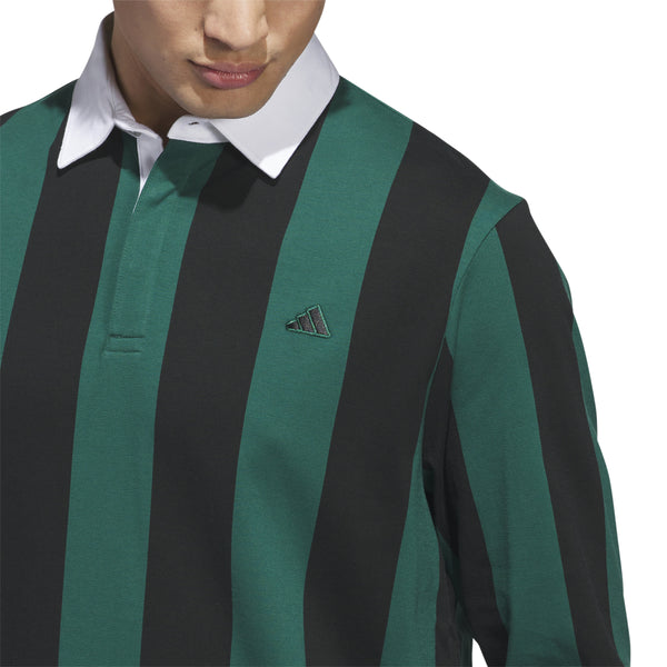 adidas Go-To Long Sleeve Rugby Polo Shirt - Court Green SS24