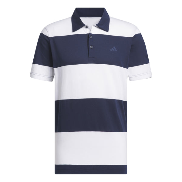 adidas Colorblock Rugby Stripe Polo Shirt - White/Collegiate Navy SS24