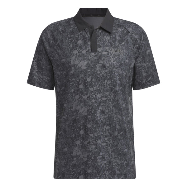adidas Golf Mesh Ultimate365 Tour Print Golf Polo Shirt - Black SS23