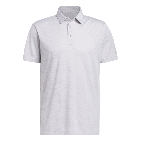 adidas Textured Jacquard Golf Polo Shirt - White / Grey Two SS23