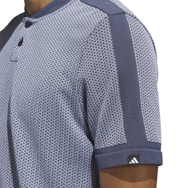 adidas Ultimate365 Tour Textured PRIMEKNIT Golf Polo Shirt- Navy/White SS23