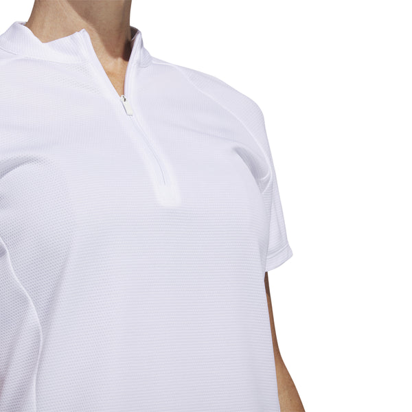 adidas Women's Textured Golf Polo Shirt - White