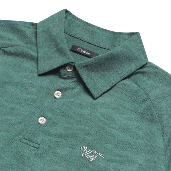 Malbon Golf Covert Polo - Heather Sage