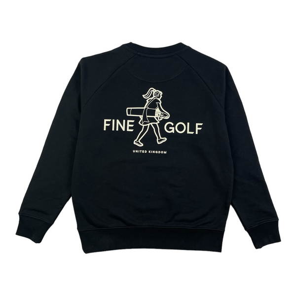 Fine Golf The Golf Girl Crewneck Sweatshirt Black