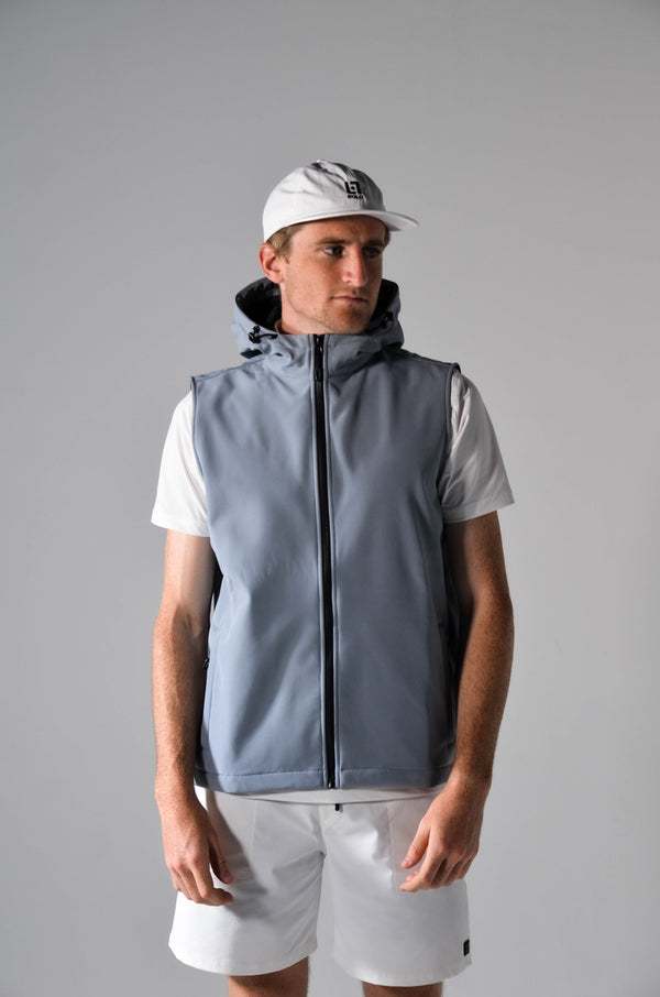 NEW Solo Golf Core Hooded Vest - Sky